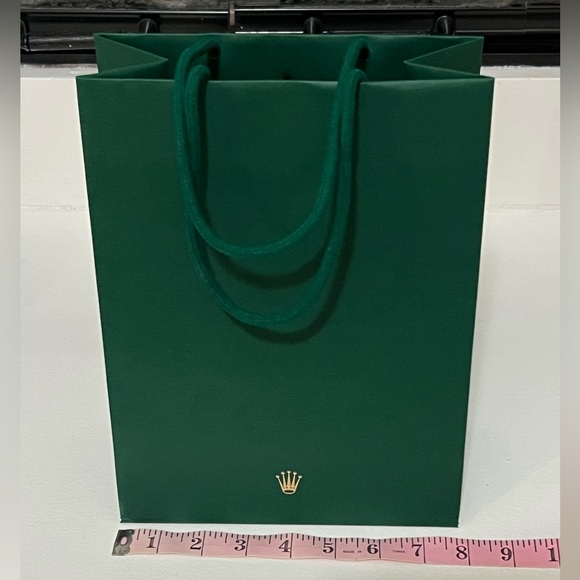 100% Authentic Rolex Green Gift Bag- BRAND NEW 8 x 10.5 - Picture 5 of 6